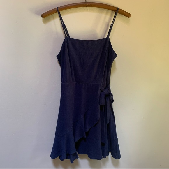 Altar’s State ~Ruffle Blue Mini Dress - Picture 1 of 11